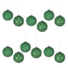 Christmas Glitter Frosted Glass Holiday Ball Ornament 3 Inch Height Set of 12 by Melrose