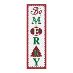 Metal Be Merry Sign – 9"L x 30"H Holiday Wall Décor & Indoor Christmas Decoration by Melrose