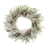 Frosted Mixed Pine Winter Wreath – Farmhouse Holiday Decor