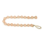Frosted Glass Bead Garland (Set of 2) 23"L – Pink Beige Glass Jute Farmhouse Holiday Decor By Melrose
