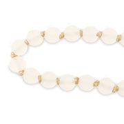 Farmhouse Glass Bead Garland – White Jute Accent