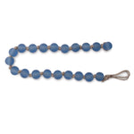 Frosted Glass Bead Garland (Set of 2) 24"L – Blue Glass Jute Farmhouse Holiday Decor By Melrose