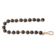 Matte Black Glass Bead Garland Set – Farmhouse Holiday Decor