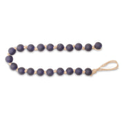 Blue Grey Frosted Glass Bead Garland Set – Farmhouse Holiday Decor