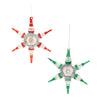 Retro Glass Snowflake Ornaments – Set of 4 Holiday Decorations