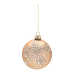 Christmas Floral Champagne Glass Ornaments Set of 12 3.5