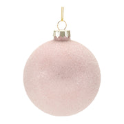 Beaded Glass Ball Christmas Ornaments – Set of 12 Pink