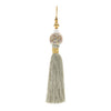 Jeweled Tassel Christmas Ornaments – Set of 6 Green and Gold