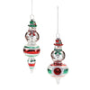 Glass Snowman Drop Ornaments – Set of 12 Christmas Decorations