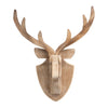 Modern Wood Deer Head Mount – Rustic Lodge Wall Accent