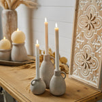 Battery Operated White Taper Candles for Indoor Decor