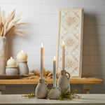 Decorative White Taper Candles for Mantel and Dining Table