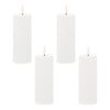 Indoor LED White Pillar Candles Set of 4 5"H by Melrose