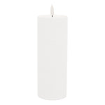 FIA Wick Pillar Candle Set 8"H White Wax Plastic Traditional Style Set of 2 By Melrose