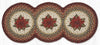 Primitive Poinsettia Tri Circle Table Runner – 15" x 36"