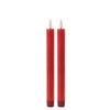 Red Flameless Taper Candles Set of 2 Indoor Decor