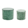 Scalloped Sage Green Containers with Lids
