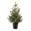 Mini Potted Pine Trees Set of 2 – Tabletop Christmas Decor