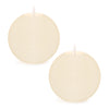 Ivory LED Wick Round Candle Set – Wax Finish – 4.75 in Height – Indoor Lighting by Melrose