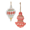 Nordic Metal Christmas Ornaments Set of 4