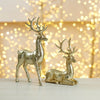 Gold Holiday Deer Figurines Set of 4 for Christmas Decor