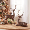 Winter Deer Figurines Set of 2 for Christmas Decor
