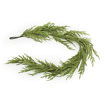 Pine Garland Wired Green Garland Set of 2 – 65.25"L Christmas Mantle Accent by Melrose