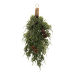 Christmas Pine Wall Swag Plastic 28" H Rustic Indoor Holiday Decor by Melrose