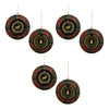 Christmas Decorative Woodland Disc Ornament 6" H Set of 6 by Melrose