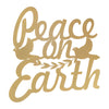 Christmas Gold Iron Wall Decor Peace on Earth 15.5" H by Melrose