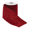 Christmas Decorative Wired Ribbon Indoor Red by Melrose