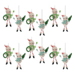 Christmas Holiday Ornament – Snowman Character 4" Height, Set of 12 by Melrose