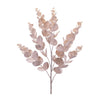 Faux eucalyptus leaf stems with seeded accents