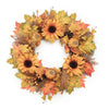 Artificial sunflower pumpkin wreath 24 inch diameter