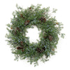 Farmhouse style juniper pinecone wreath