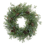 Mixed Juniper and Pinecone Wreath Woodland Christmas Decor 26" D by Melrose