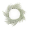Snowy pine wreath with long needle foliage
