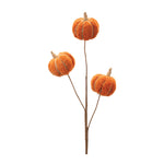 Autumn Harvest Pumpkin Spray Set of 2 Plush Fabric Fall Decor 25.75" H by Melrose