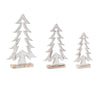 Farmhouse white wood christmas tree outline decor