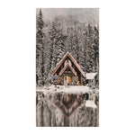 Wooden Winter Lake Lodge Wall Plaque Rustic Cabin Decor 17.75" H by Melrose
