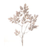 Silver Glitter Leaf Sprays Set of 6