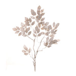 Glittered Leaf Spray (Set of 6) – 35.5"H Silver & Champagne Faux Holiday Foliage Decor by Melrose
