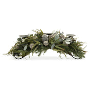 Mixed Pine Candle Holder Centerpiece for Christmas Table