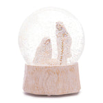 Handcrafted Nativity Musical Snow Globe White and Beige 5.7 inch by Melrose
