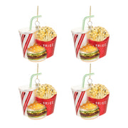 Food Themed Glass Holiday Ornaments Set