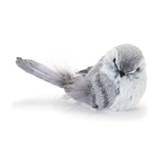 Gray and White Faux Bird Holiday Accents