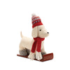 Plush Dog Christmas Figurines Set of 2