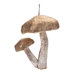 Double Mushroom Ornament (Set of 6) – 4.75"H Brown & Gray Woodland Christmas Ornaments by Melrose