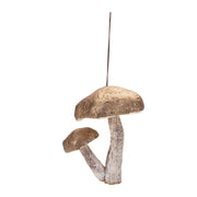 Rustic Double Mushroom Tree Ornaments