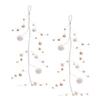 Fabric Puff Ball Garland for Mantel and Tree